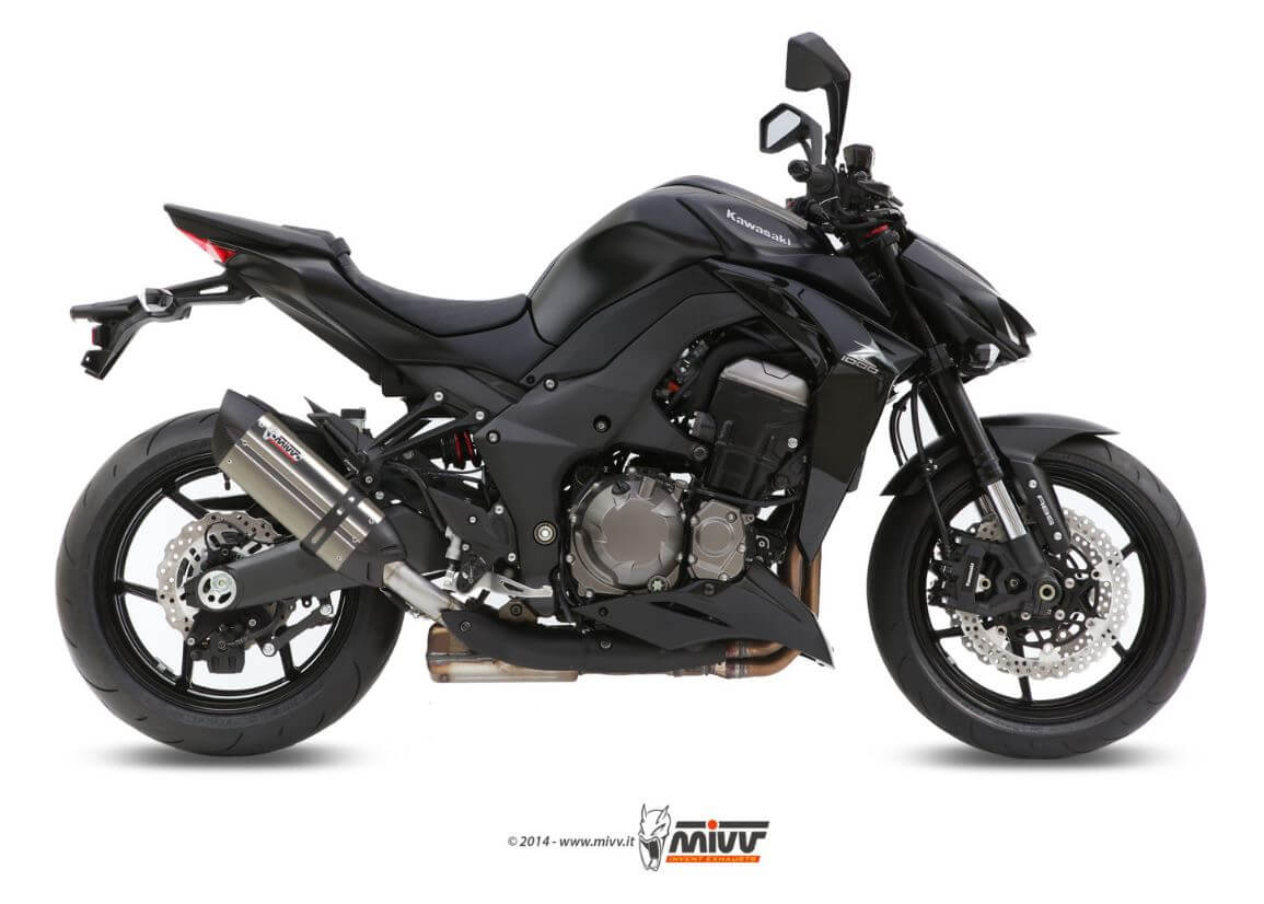 MIVV Suono Stainless Steel Slip-On Exhaust '14-'20 Kawasaki Z 1000/R