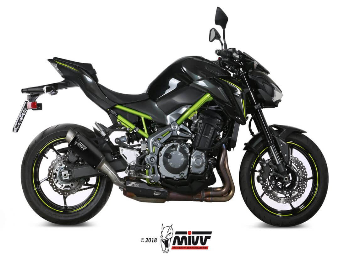 MIVV GP Pro Black Stainless Steel Slip-On Exhaust '17-'19 Kawasaki Z 900