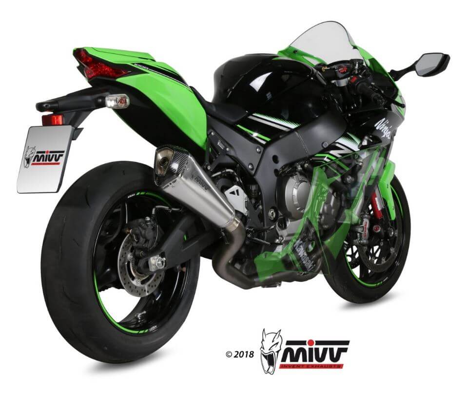 MIVV Delta Race Stainless Steel Full System Exhaust '16-'23 Kawasaki ZX-10 R/RR/SE