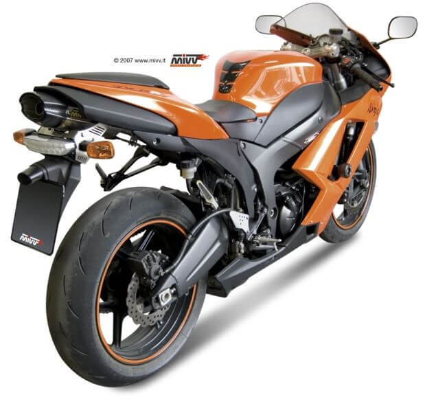 MIVV Suono Stainless Steel Slip-On Exhaust '07-'08 Kawasaki ZX-6 R