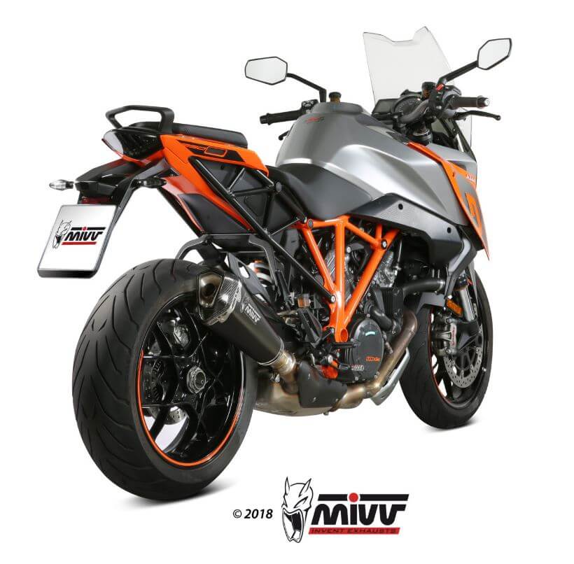 MIVV Delta Race Black Stainless Steel Slip-On Exhaust '20-'23 KTM 1290 Superduke