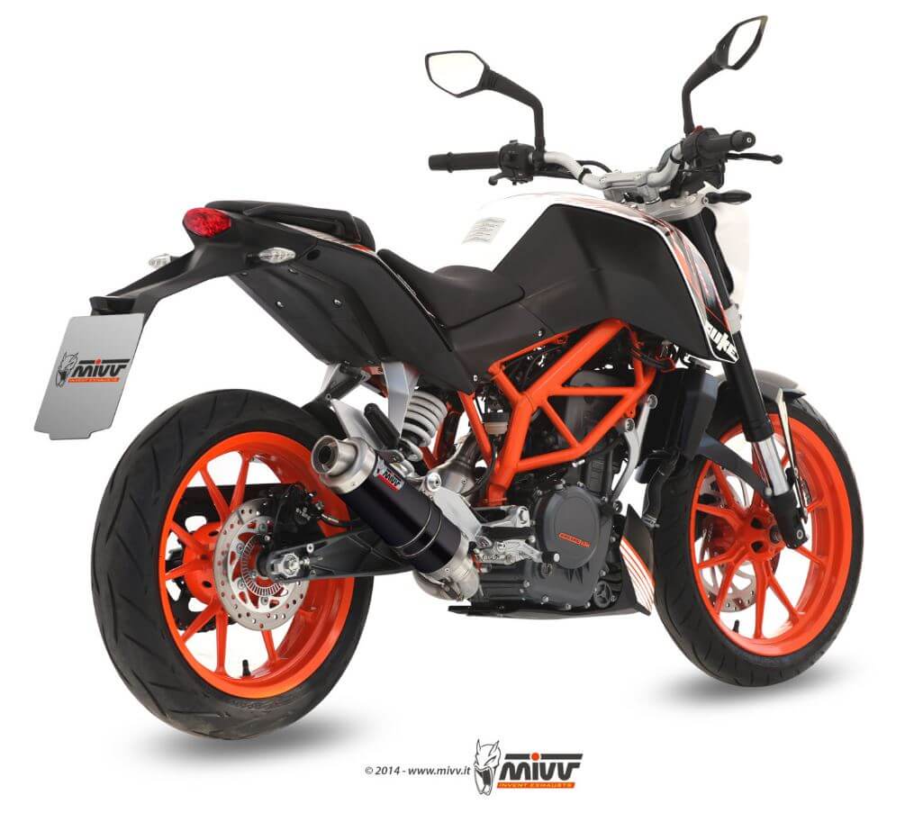 MIVV GP Black Stainless Steel Full System Exhaust '13-'16 KTM 390 Duke