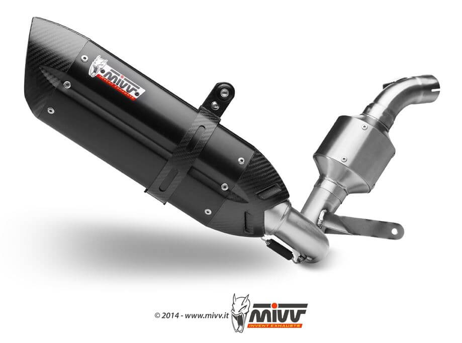 MIVV Suono Black Steel Full System Exhaust '13-'16 KTM 390 Duke