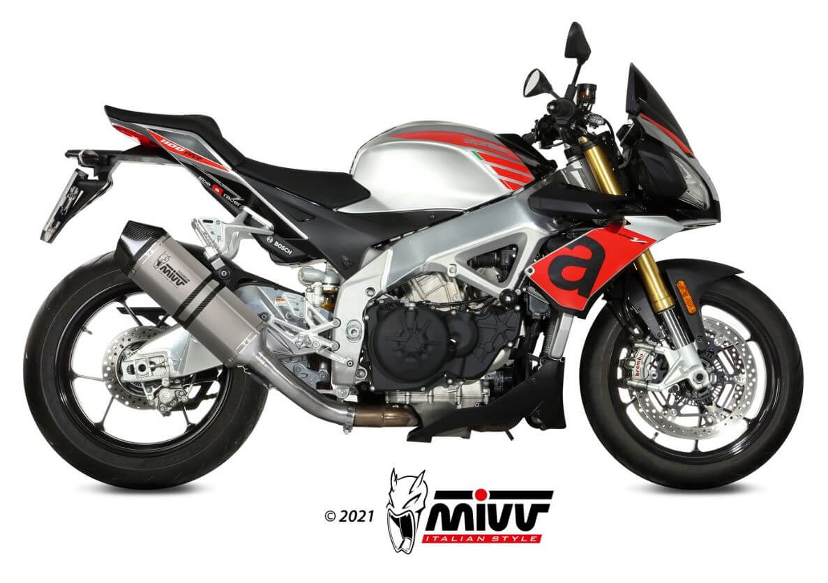 MIVV Speed Edge Titanium Slip-On Exhaust '18-'20 Aprilia Tuono V4 1100