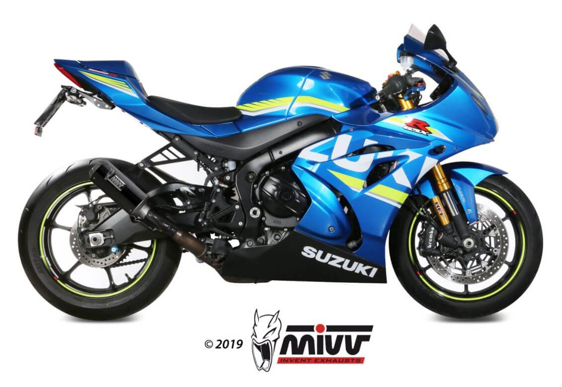 MIVV MK3 Carbon Slip-On Exhaust '17-'20 Suzuki GSX-R 1000