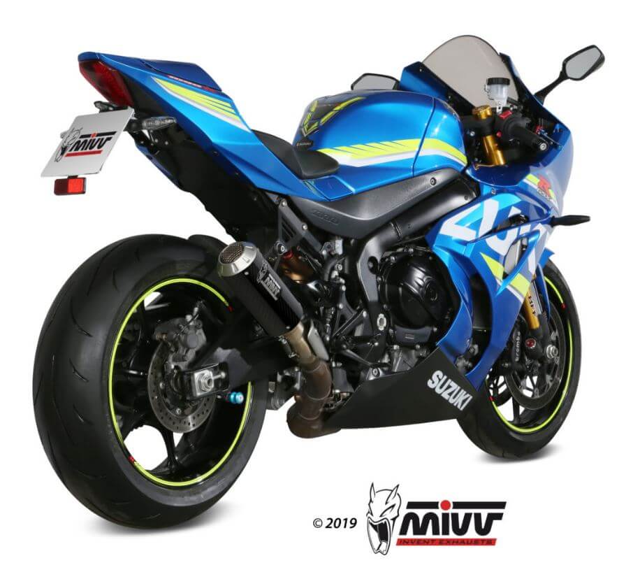 MIVV MK3 Carbon Slip-On Exhaust '17-'20 Suzuki GSX-R 1000