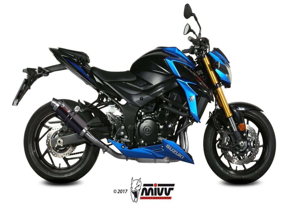 MIVV GP Black Stainless Steel Slip-On Exhaust '17-'20 Suzuki GSX-S 750