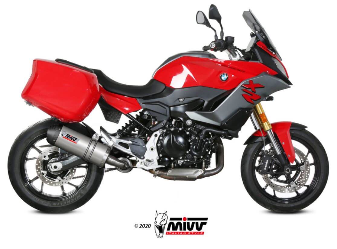 MIVV Oval Titanium/Carbon Cap Slip-On Exhaust '20-'23 BMW F 900 XR