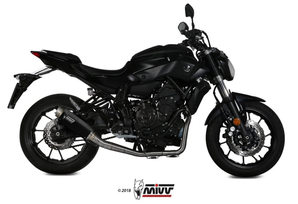 MIVV GP Pro Black Stainless Steel Full System Exhaust '14-'20 Yamaha MT/FZ-07