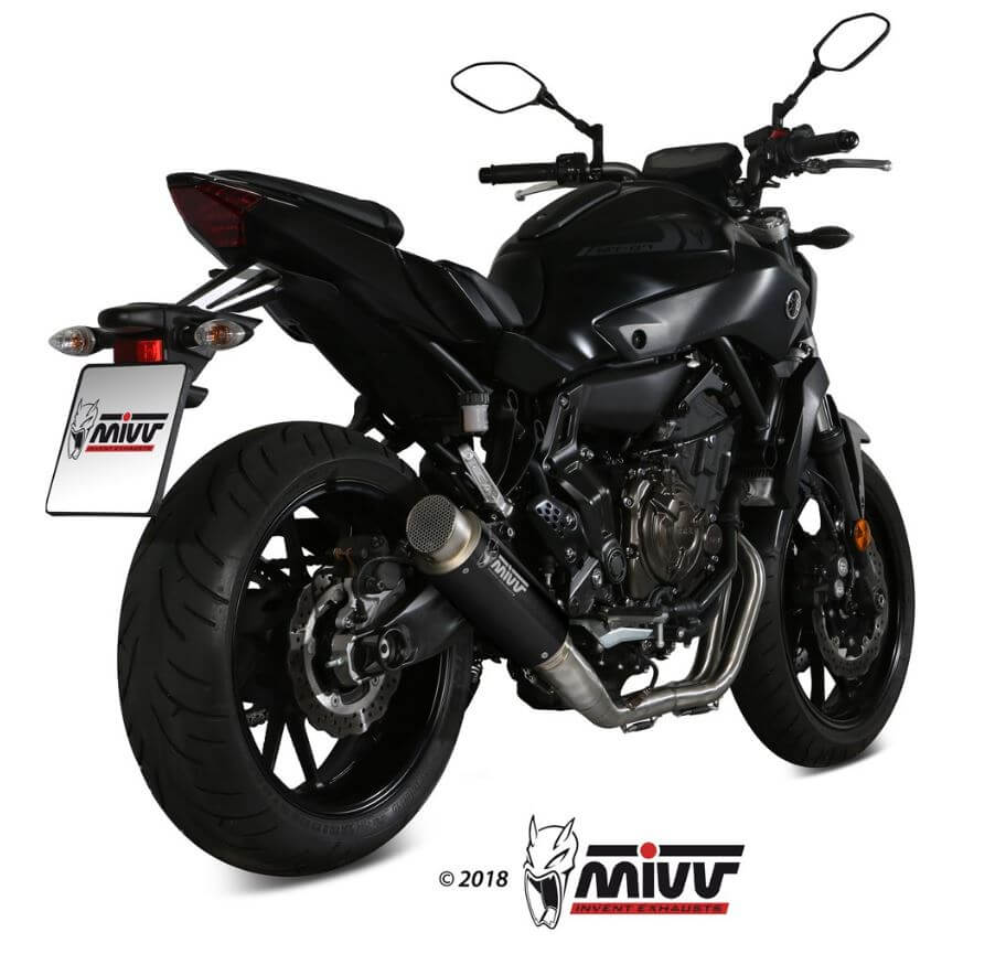 MIVV GP Pro Black Stainless Steel Full System Exhaust '14-'20 Yamaha MT/FZ-07
