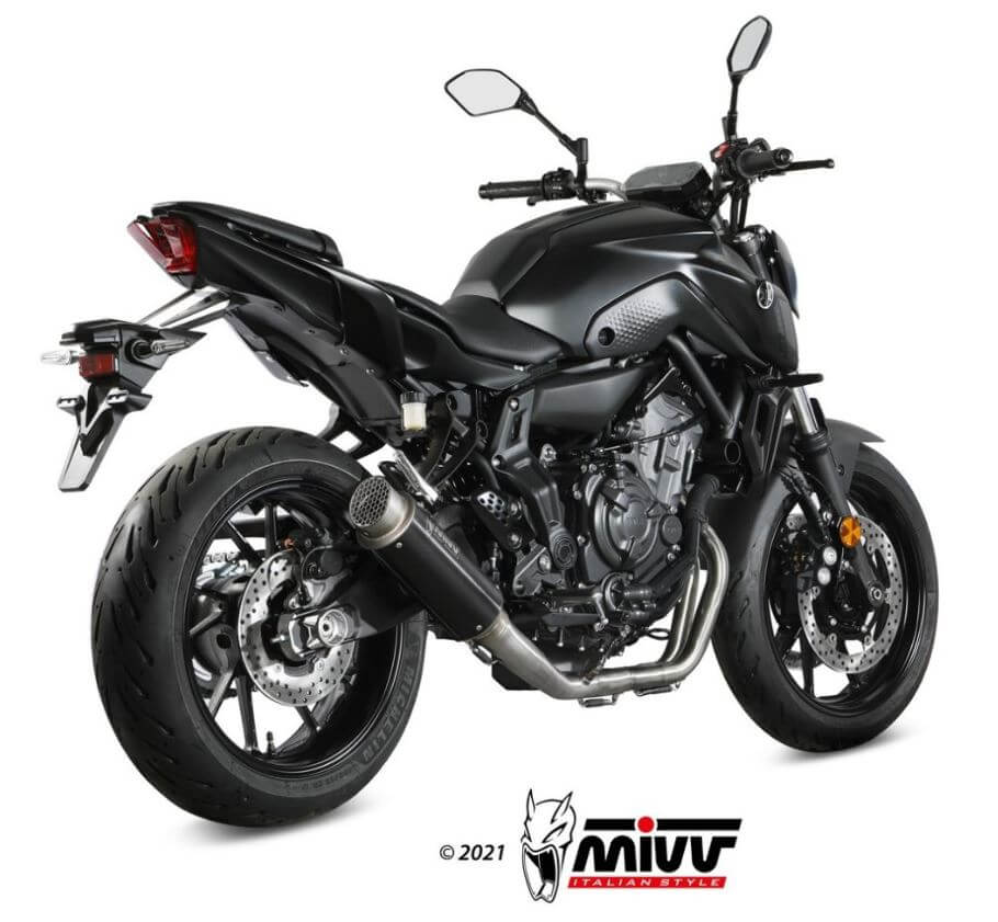 MIVV GP Pro Black Stainless Steel Full System Exhaust '21-'23 Yamaha MT/FZ-07