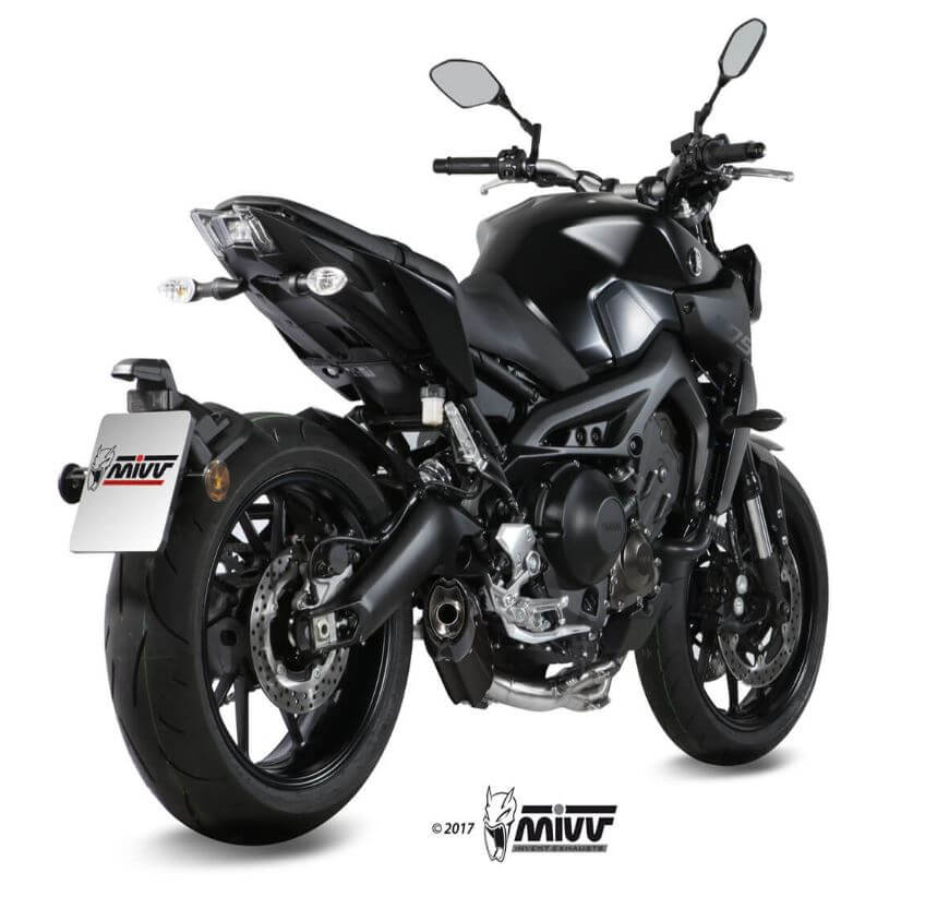 MIVV Suono Black Stainless Steel Full System Exhaust '13-'20 Yamaha MT/FZ-09/SP