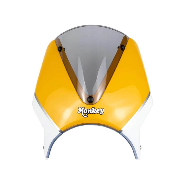 Pyramid Fly Screen Honda Monkey 125 '18-'20 | Banana Yellow/Ross