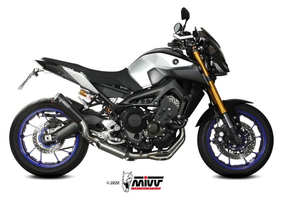 MIVV X-M1 Black Stainless Steel Full System Exhaust '13-'20 Yamaha MT/FZ-09/SP
