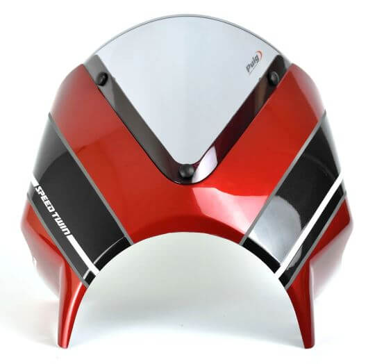 Pyramid Fly Screen '19-'23 Triumph Speed Twin 1200 | Metallic Red/Grey