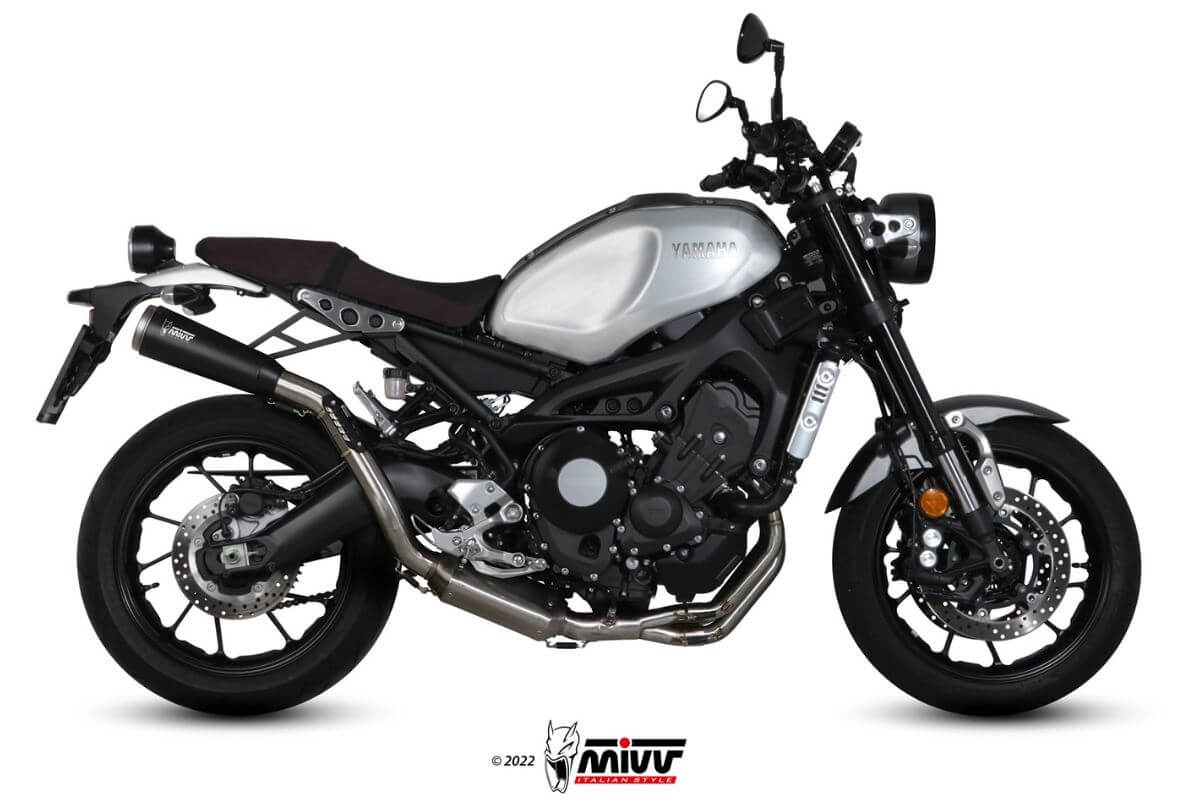 MIVV Ghibli Black Stainless Steel Full System Exhaust '16-'20 Yamaha XSR 900
