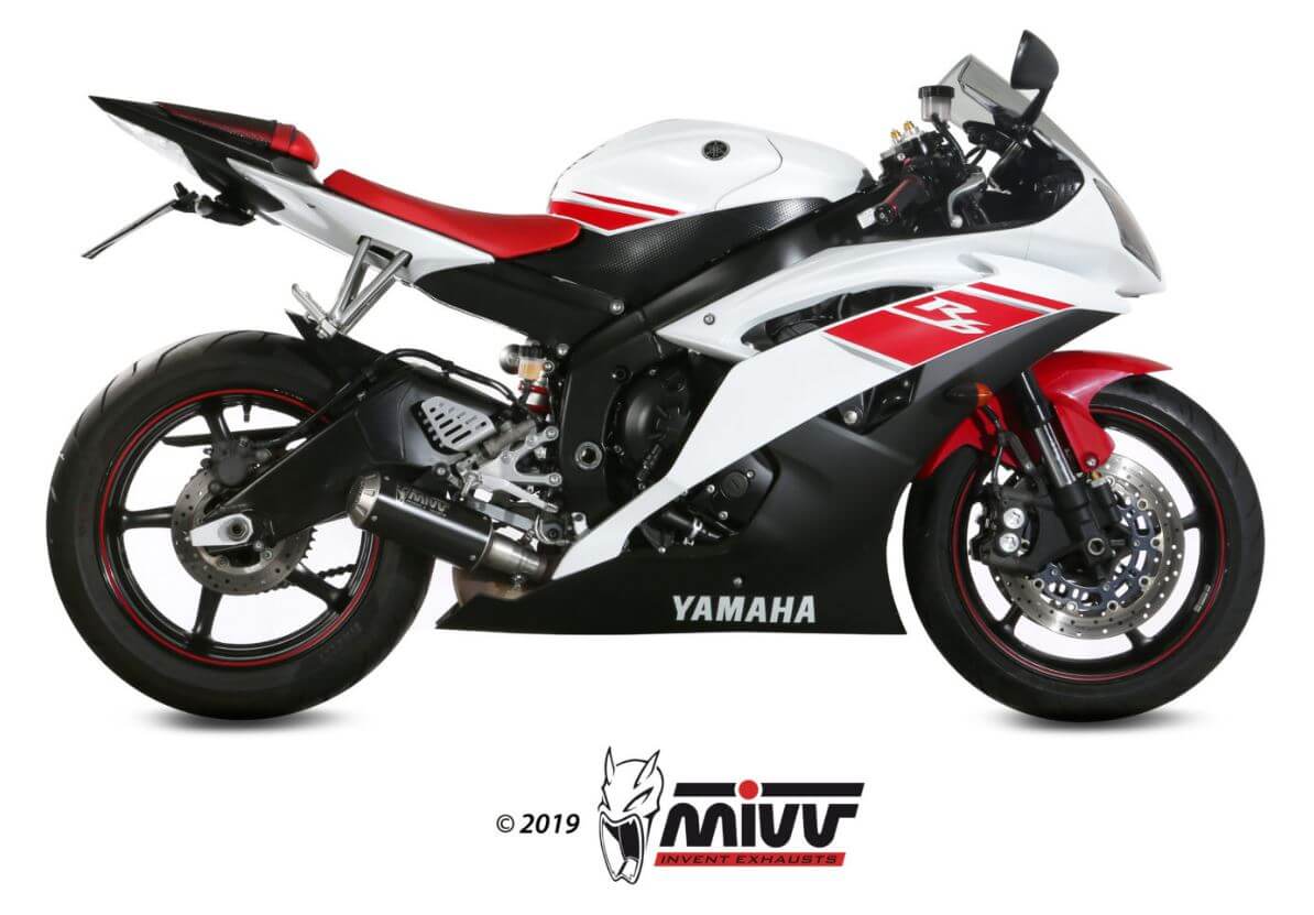 MIVV MK3 Black Stainless Steel Slip-On Exhaust '06-'16 Yamaha R6