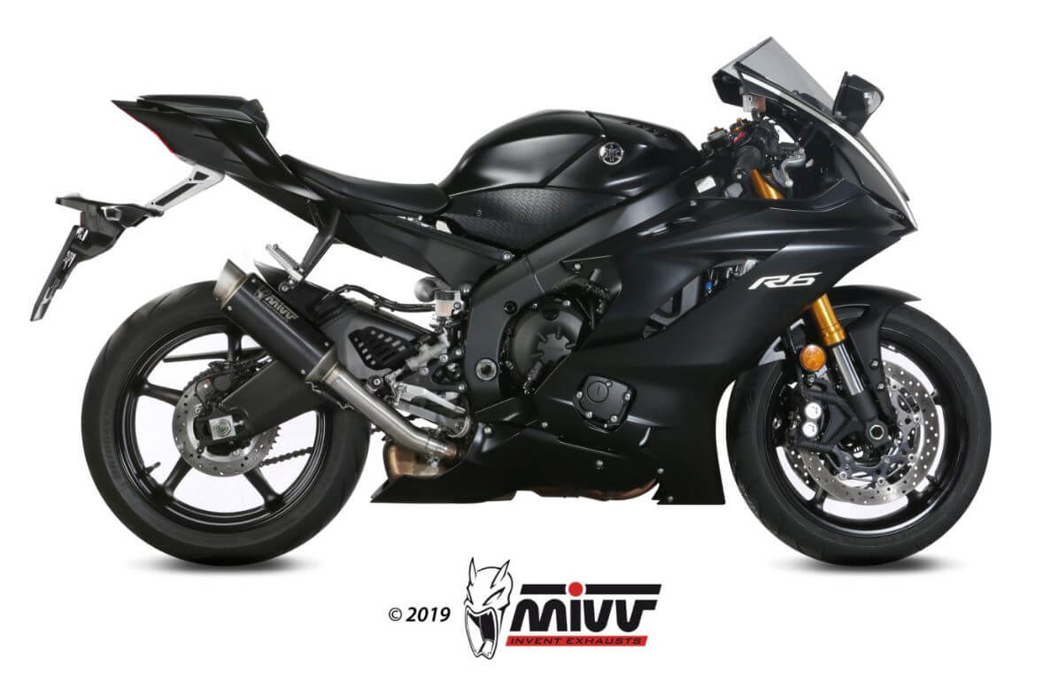 MIVV GP Pro Black Stainless Steel Slip-On Exhaust '17-'21 Yamaha R6