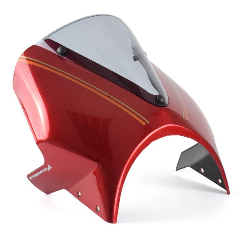 Shop Pyramid Fly Screen 2022+ Kawasaki Z650RS | Candy Medium Red