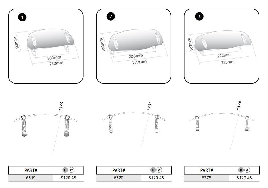Puig Multi Adjustable Clip-On Windscreen Visor