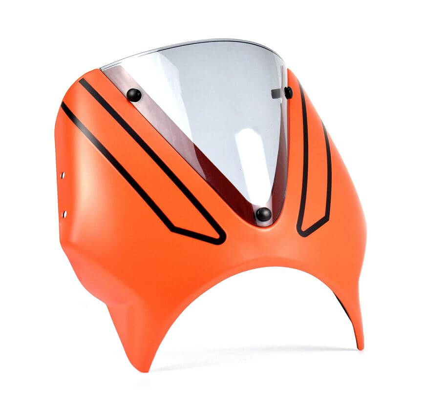 105mm TNT SHELL M1 プラスチックレプリカディスプレイ用 Pyramid Fly Screen '21-'23 Triumph Trident 660 | Matt Baja Orange