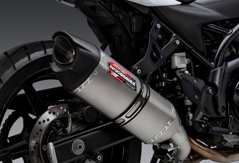 Yoshimura AT2 Stainless Slip-On Exhaust 17-24 Suzuki SV650, 19-24 SV650X
