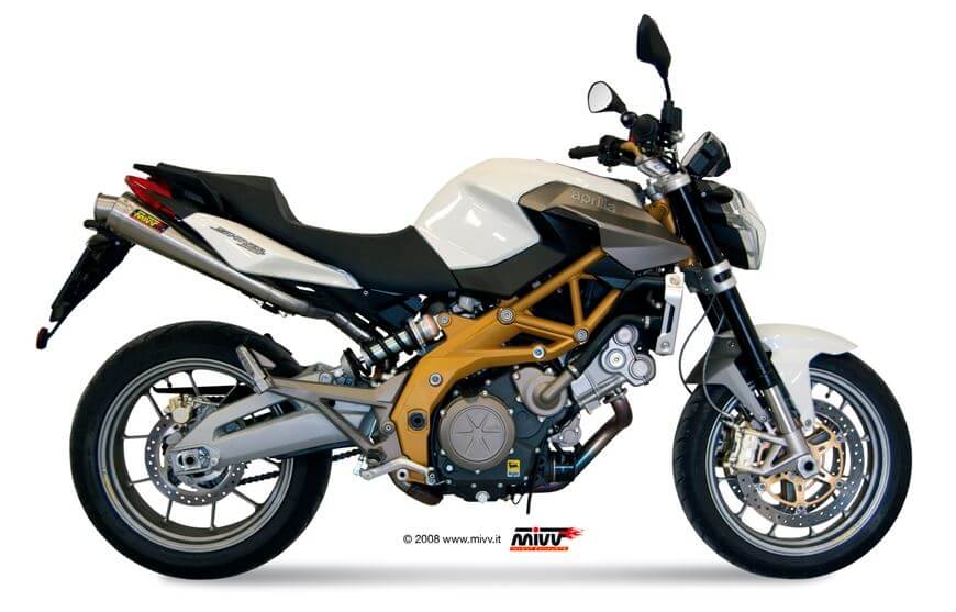 MIVV X-Cone Stainless Steel Slip-On Exhaust '08-'16 Aprilia Shiver