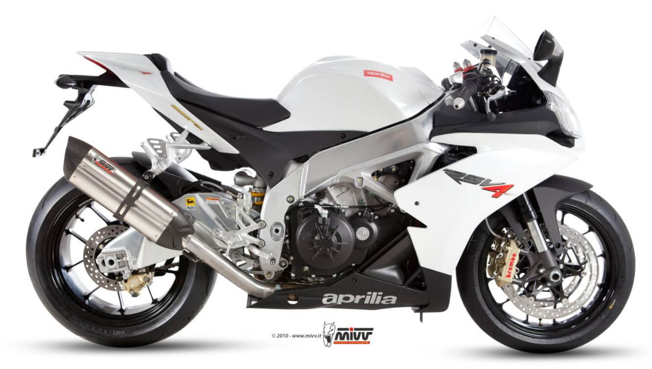 MIVV Suono Stainless Steel Slip-On Exhaust '09-'16 Aprilia RSV4/Tuono V4