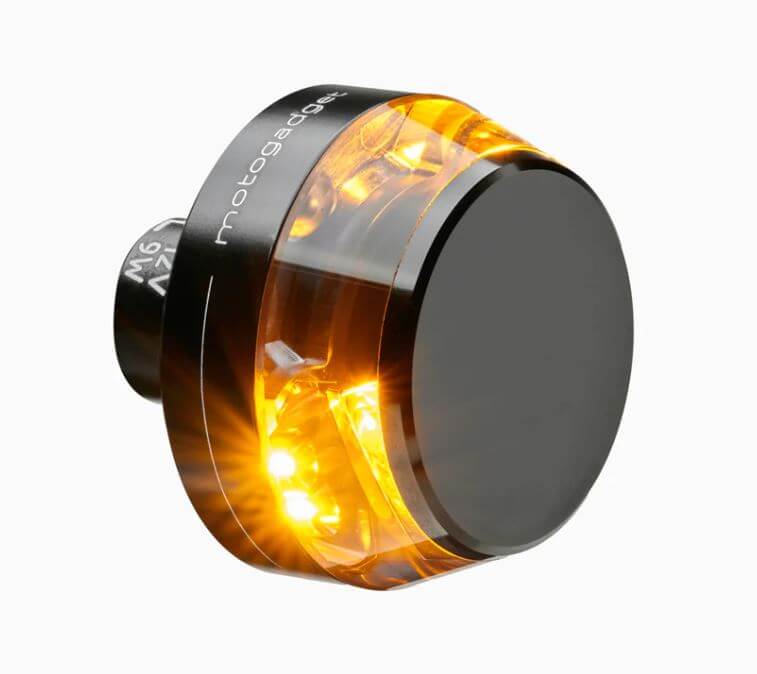 Motogadget m-Blaze Disc Dark - Bar End LED Turn Signal (Each)