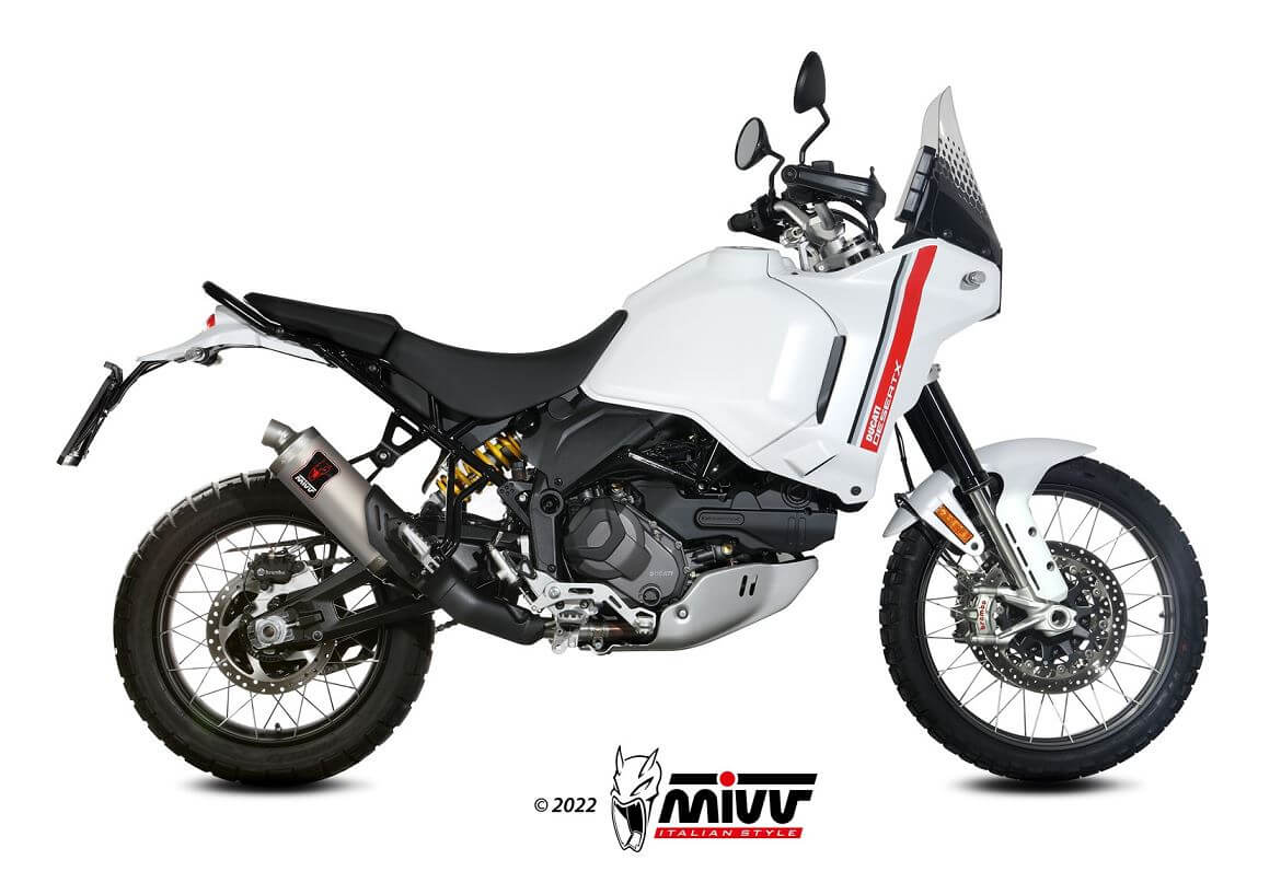 MIVV Dakar Titanium Slip-On Exhaust '22-'23 Ducati DesertX