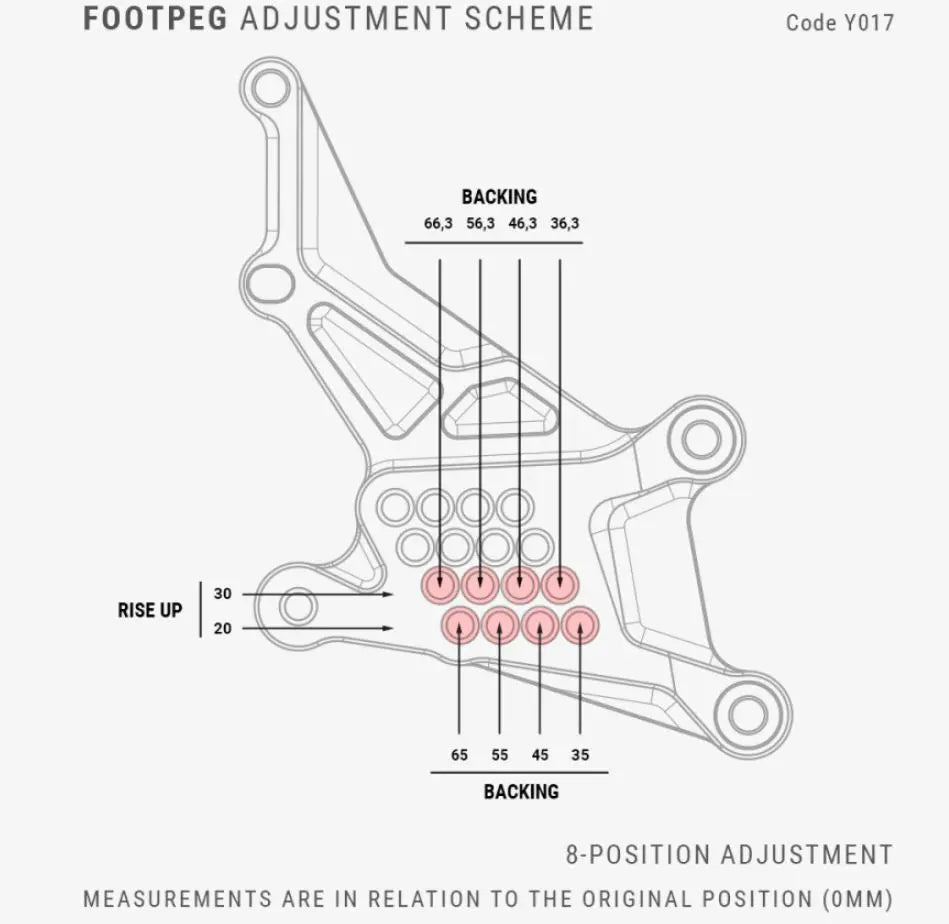 Bonamici Adjustable Rearsets 25-26 Yamaha YZF-R9