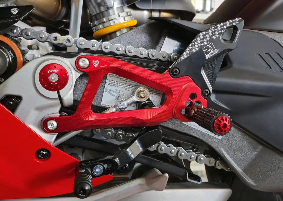CNC Racing Troy Bayliss Limited Edition Rearsets 25- Ducati Panigale V4/S