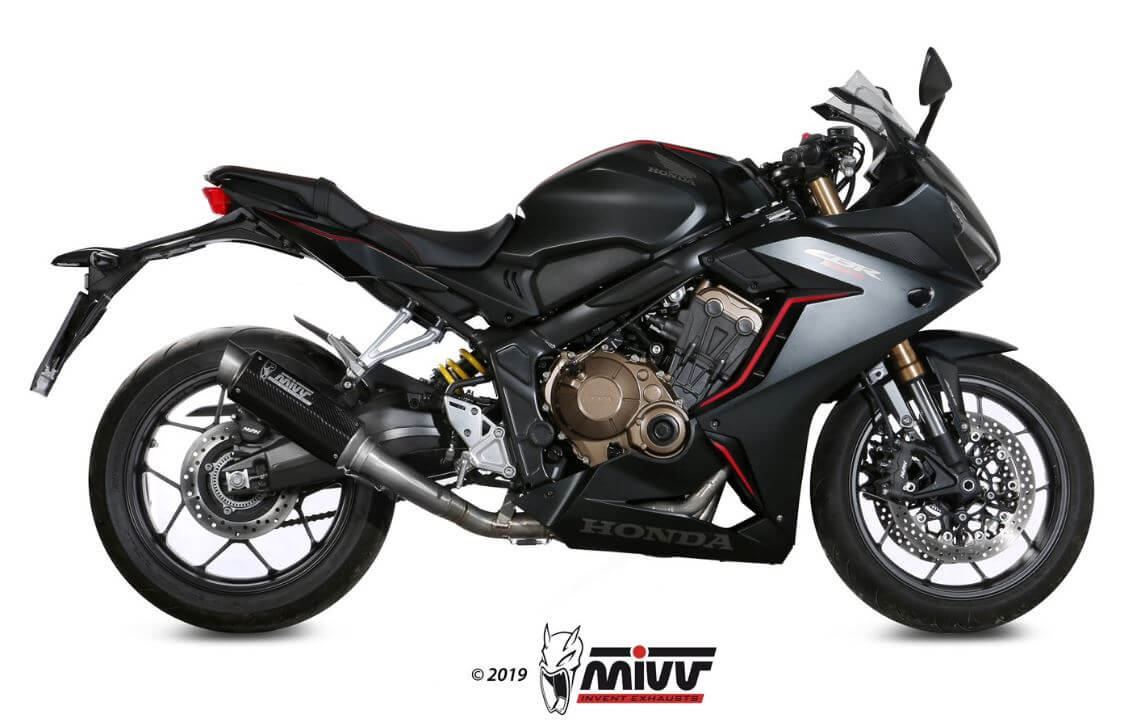 MIVV GP Pro Carbon Stainless Steel Full Exhaust '19-'23 Honda CB650R/CBR650R