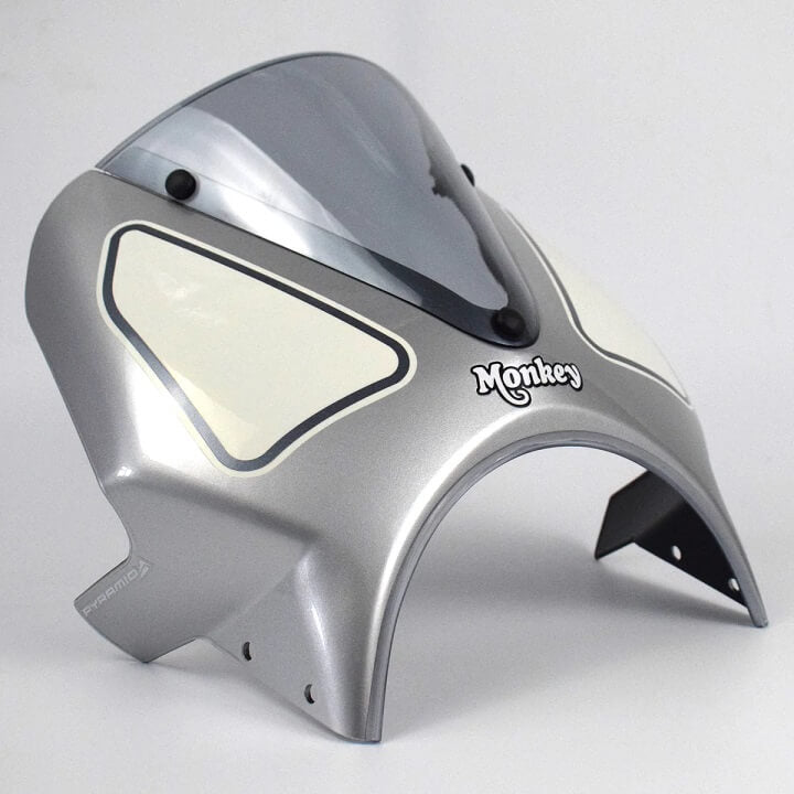 Pyramid Fly Screen Honda Monkey 125 '21-'23 | Silver/White