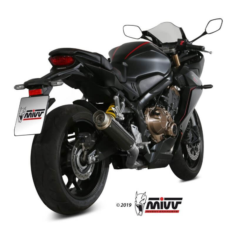MIVV GP Pro Carbon Stainless Steel Full Exhaust '19-'23 Honda CB650R/CBR650R