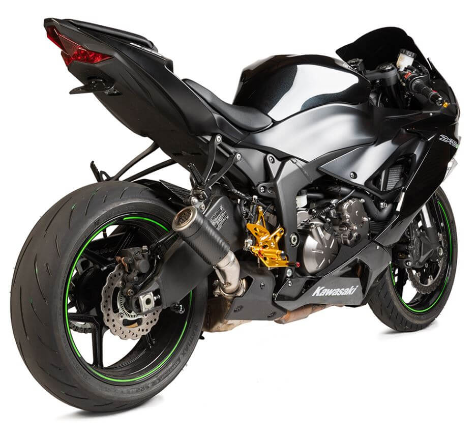 Buy M4 GP19 Black Slip-On Exhaust '09-'24 Kawasaki ZX6R