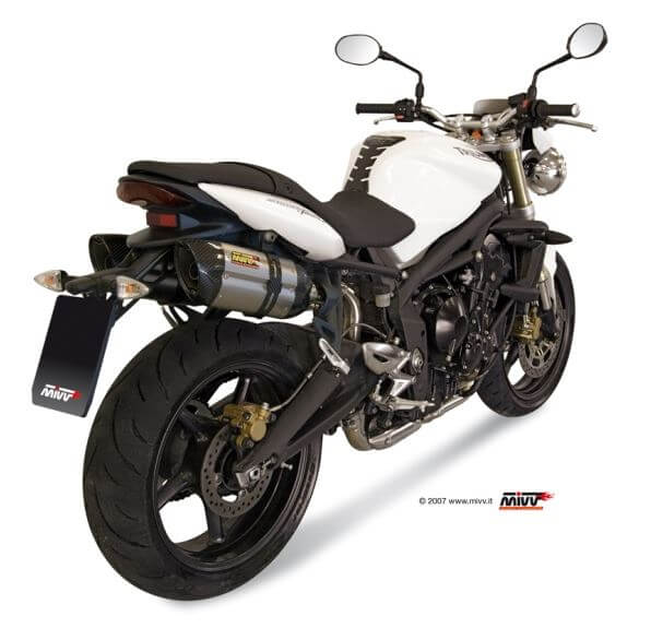 MIVV Suono Steel Slip-On Exhaust '07-'12 Triumph Street Triple 675 –  Motostarz Canada