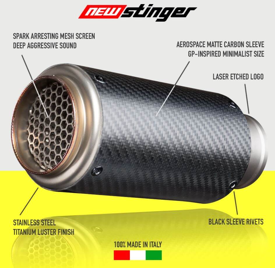 Hotbodies Racing MGP Stinger Slip-On Exhaust '09-'24 Kawasaki ZX6R