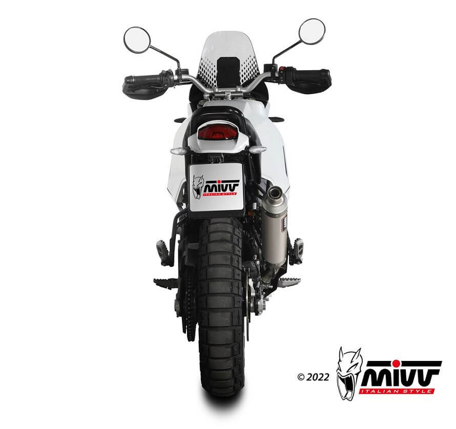 MIVV Dakar Titanium Slip-On Exhaust '22-'23 Ducati DesertX