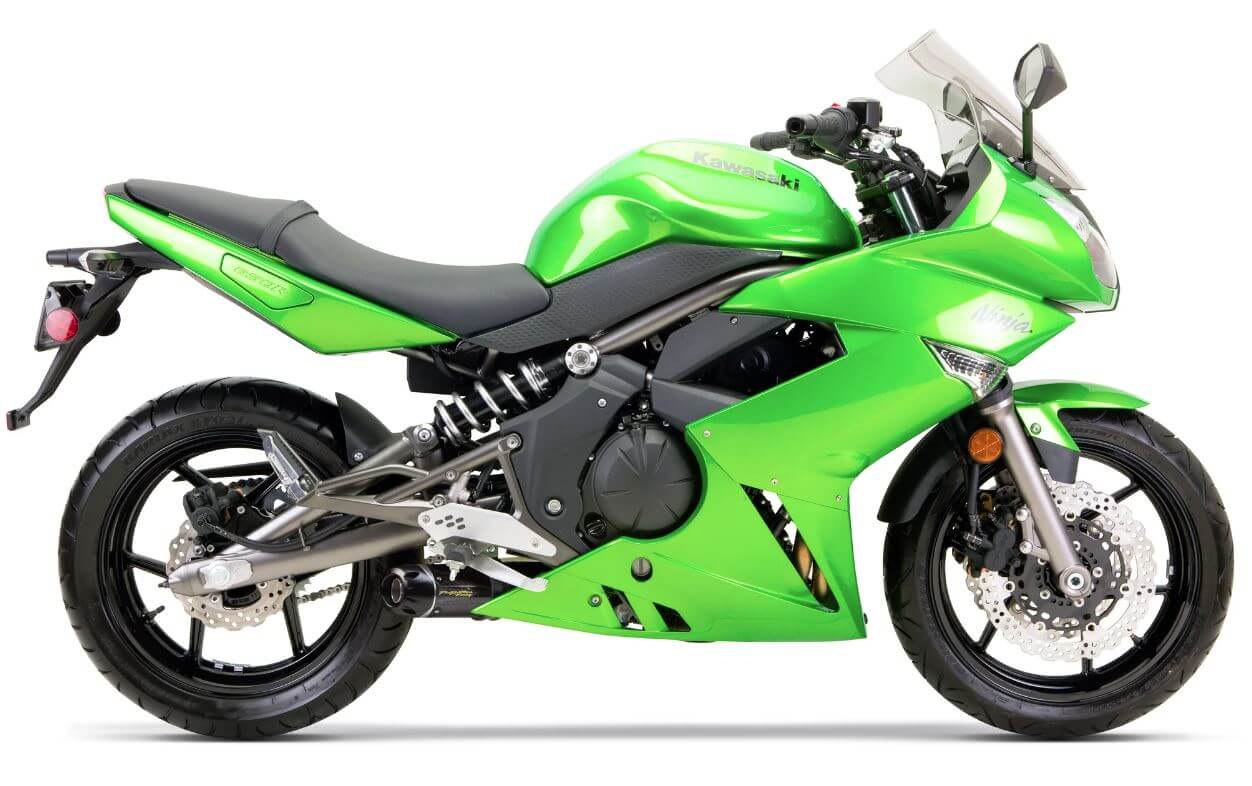 Two Brothers S1R Carbon Slip-On Exhaust '06 -'11 Kawasaki Ninja 650R / ER6n