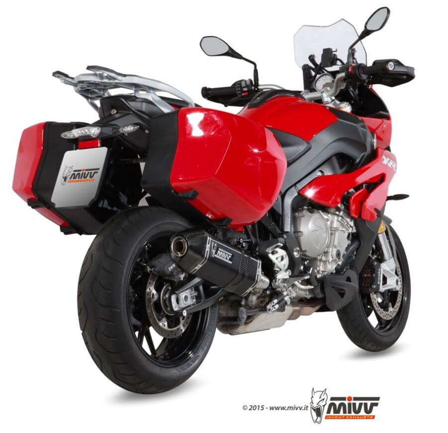 MIVV Speed Edge Black Stainless Steel Slip-On Exhaust '15-'19 BMW S 1000 XR