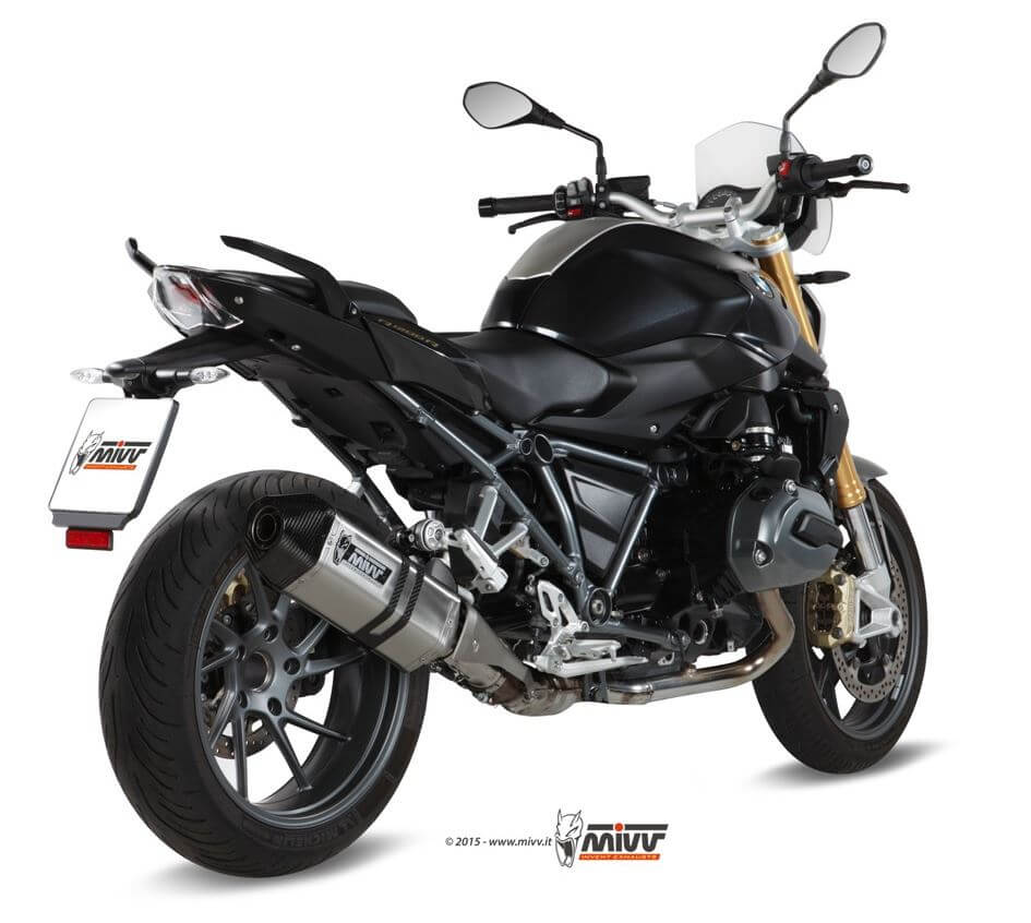 MIVV Speed Edge Stainless Steel Slip-On Exhaust '15-'18 BMW R 1200 R