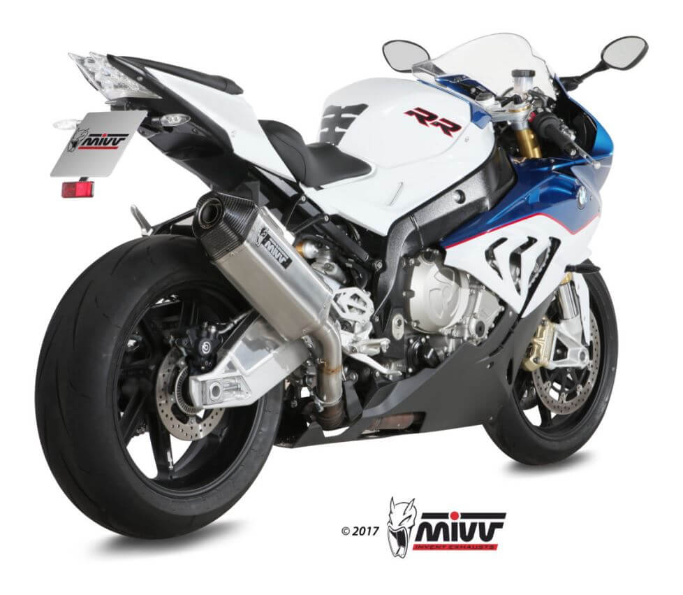 MIVV Speed Edge Stainless Steel Slip-On Exhaust '15-'16 BMW S 1000 RR