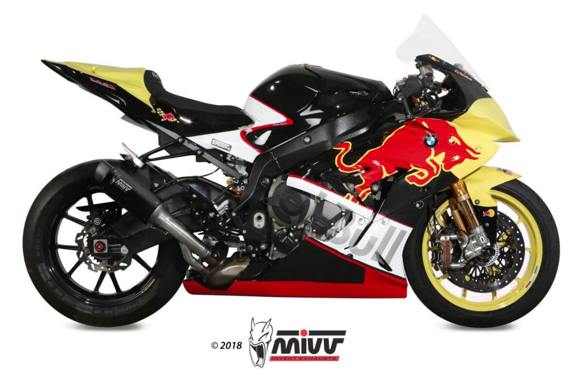 MIVV GP Pro Black Stainless Steel Slip-On Exhaust '17-'18 BMW S 1000 RR