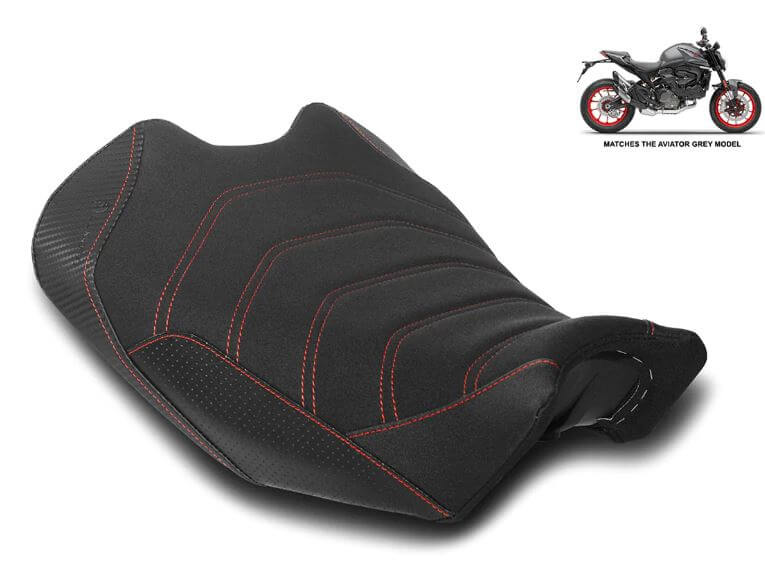 LuiMoto Cafe Grezzo Rider Seat Cover '21-'23 Ducati Monster 937/950