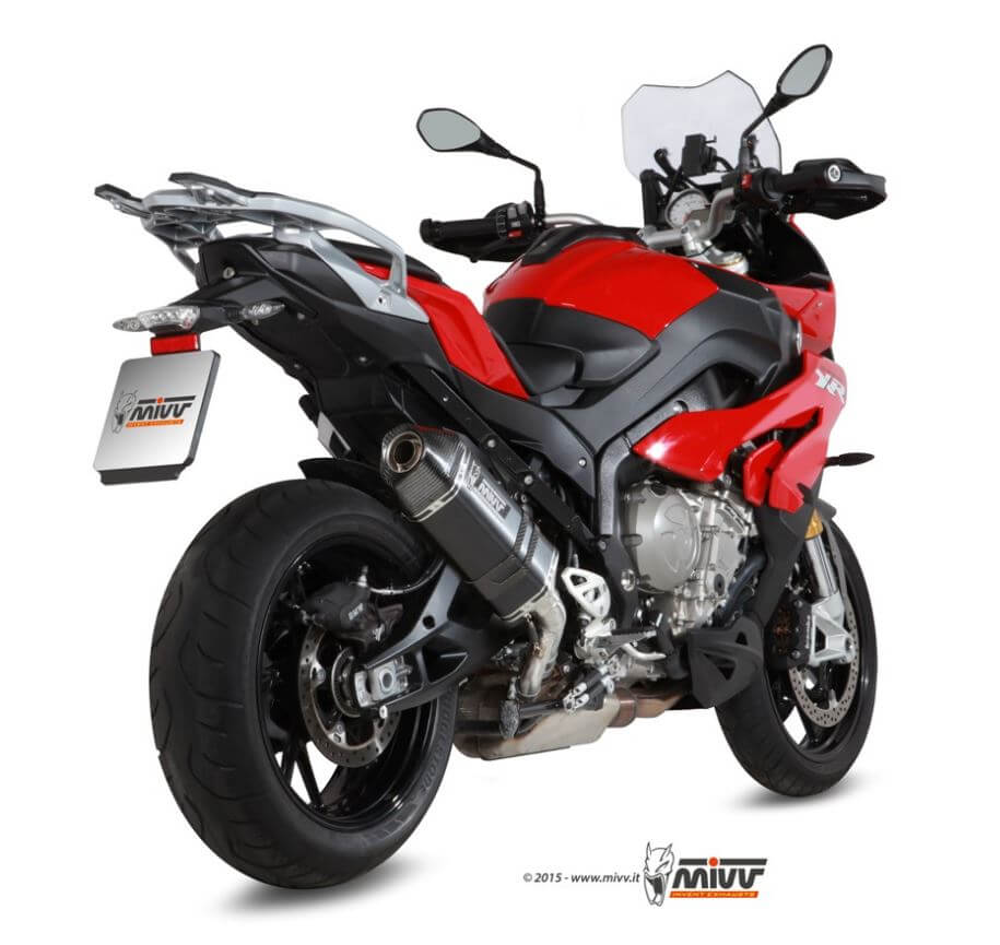MIVV Speed Edge Black Stainless Steel Slip-On Exhaust '15-'19 BMW S 1000 XR