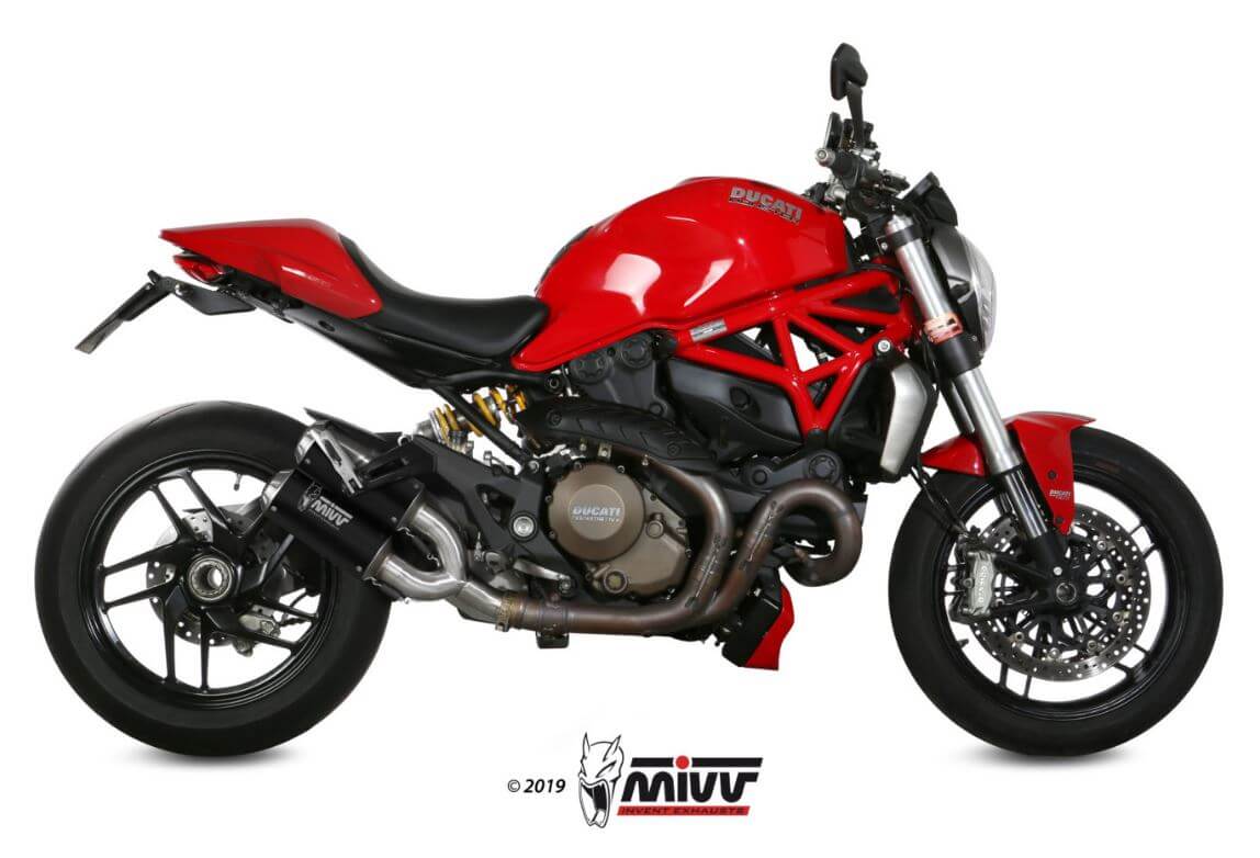 MIVV MK3 Black Stainless Steel Slip-On Exhaust '14-'16 Ducati Monster 1200/S