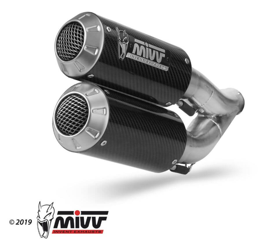 MIVV MK3 Carbon Slip-On Exhaust '18-'20 Ducati Monster 821
