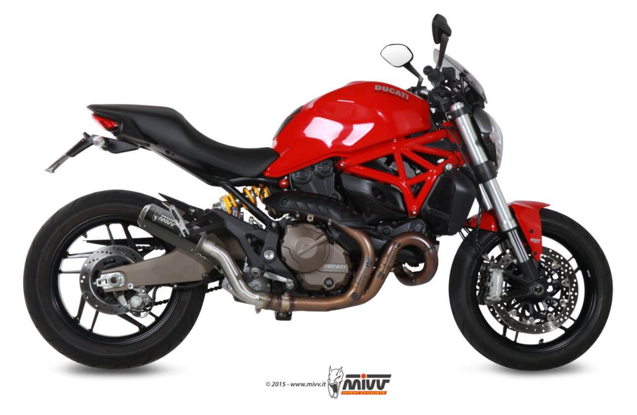 MIVV MK3 Carbon Slip-On Exhaust '14-'17 Ducati Monster 821