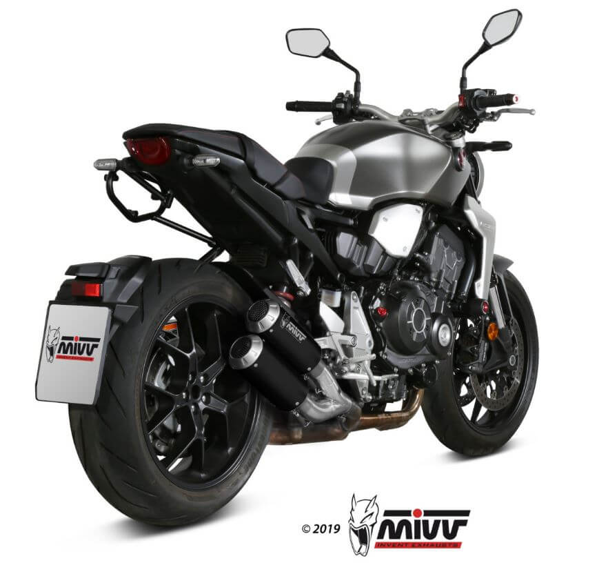 MIVV MK3 Black Stainless Steel Slip-On Exhaust '18-'23 Honda CB 1000 R